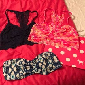 Vs pink bralettes size Lg